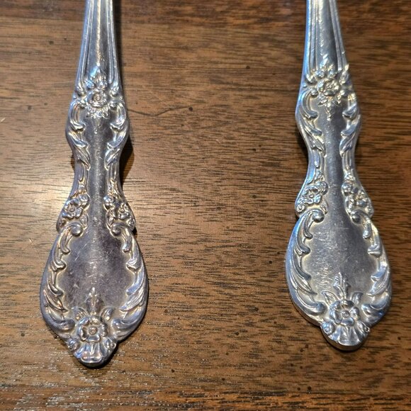 Wm Rogers Mfg Co Extra Plate Silver Plated Serving Fork & Spoon Set HS114 - Picture 3 of 5